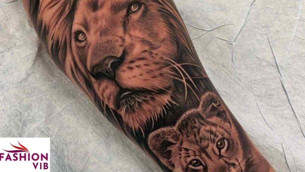 Lion and Cub Tattoos