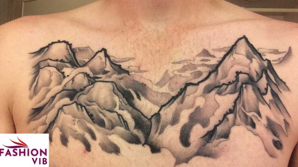 Cloud and Mountain Tattoo Combo