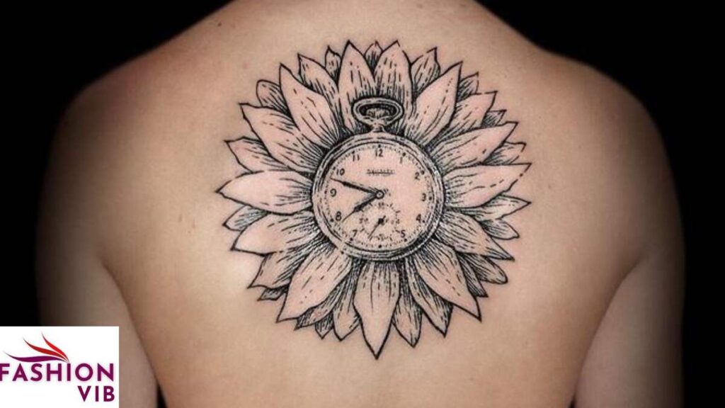 Men’s Clock Tattoos Sunflower Clock Tattoo