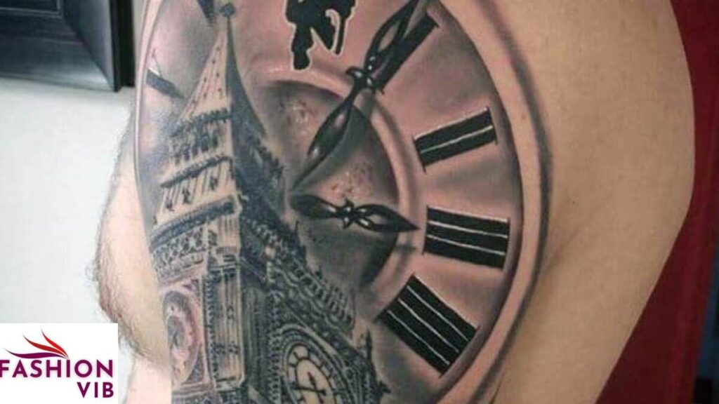 Men’s Clock Tattoos Clock Tower Tattoo