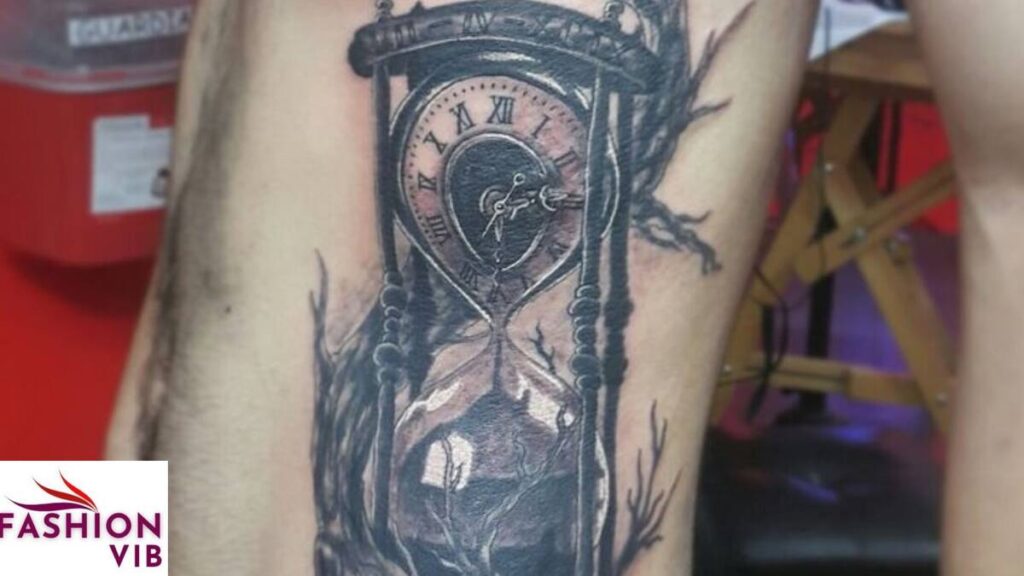 Men’s Clock Tattoos Sand Clock Tattoo