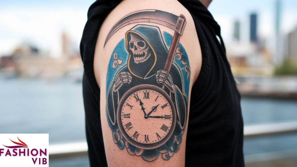 Grim Reaper with Clock