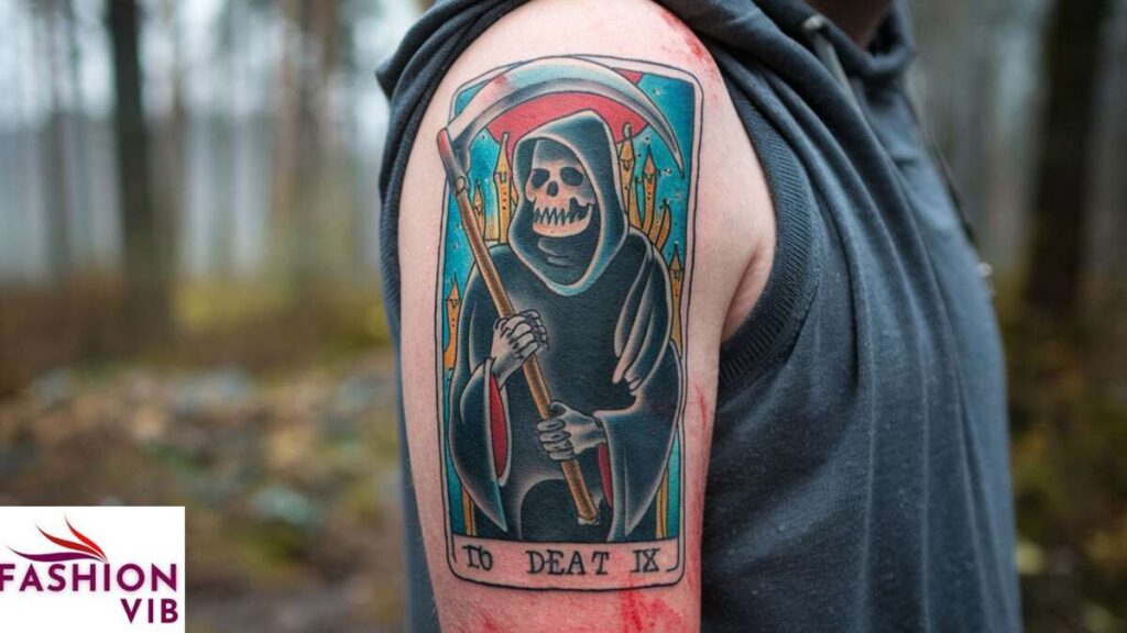 Grim Reaper with Tarot Card Symbolism