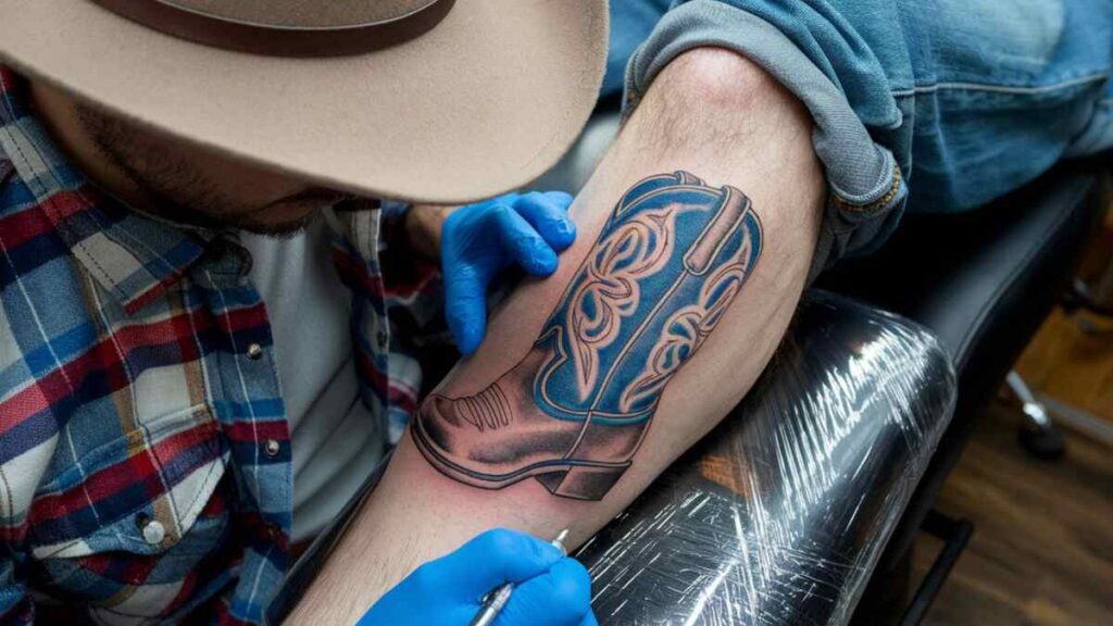 Cowboy Boot Tattoos: Western Footwear with Attitude