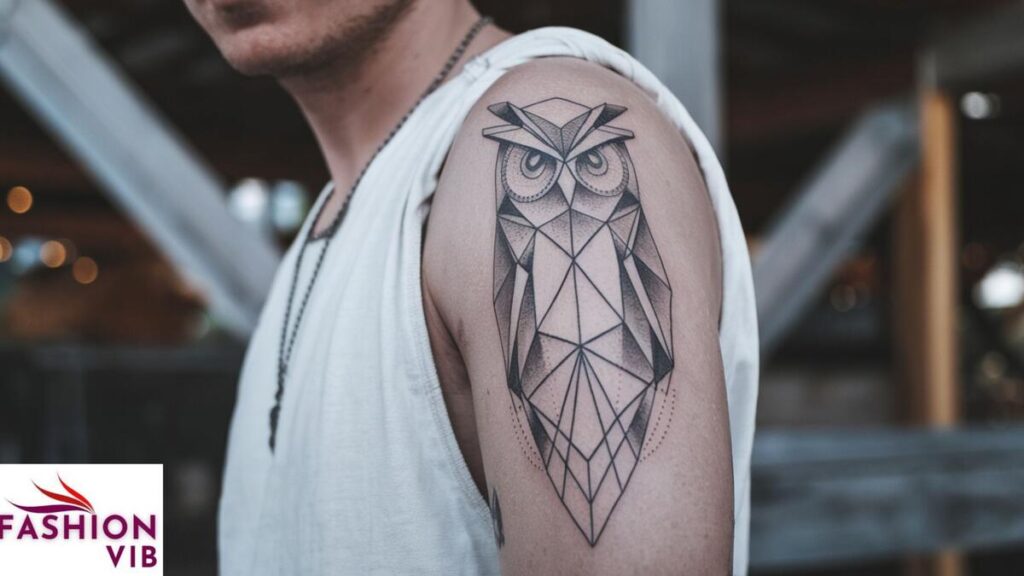 owl tattoos for men Geometric Owl Tattoo