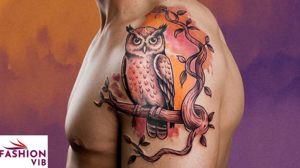 owl tattoos for men Watercolor Owl Tattoo