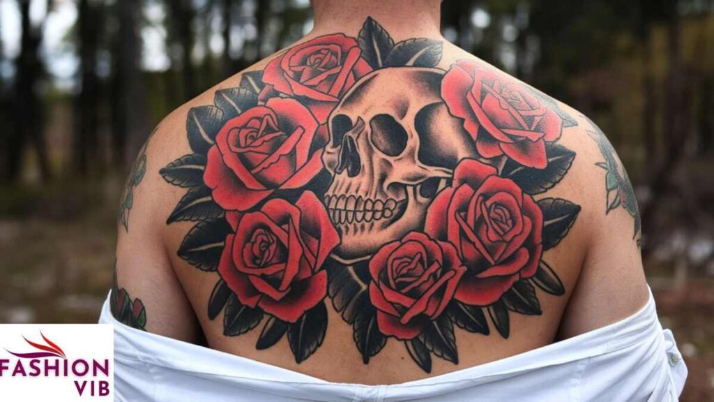 Skull and Rose Tattoo