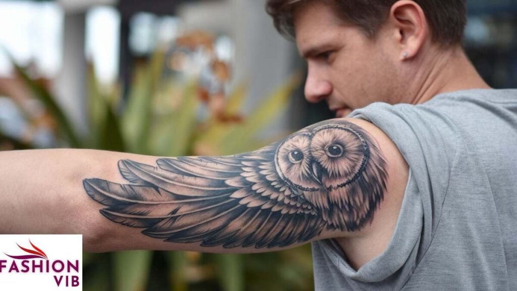 Owl Feather Tattoo