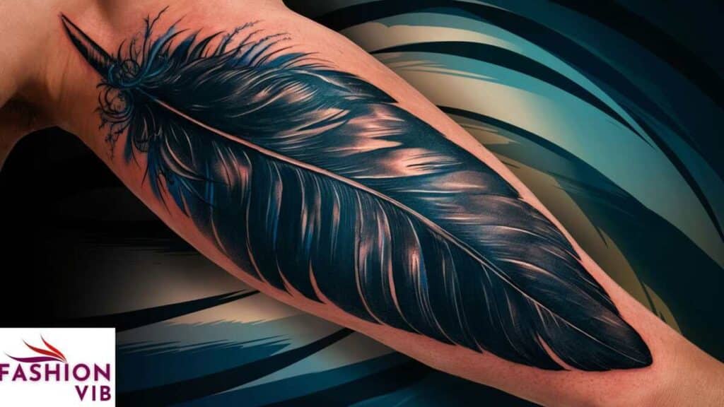 Raven Feather Tattoo