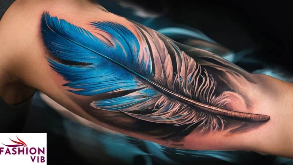 Blue Jay Feather Tattoo