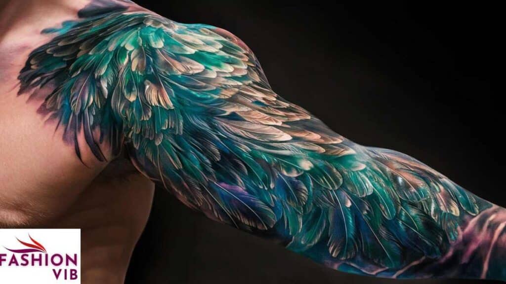 Hyper-Realistic Feather Tattoo