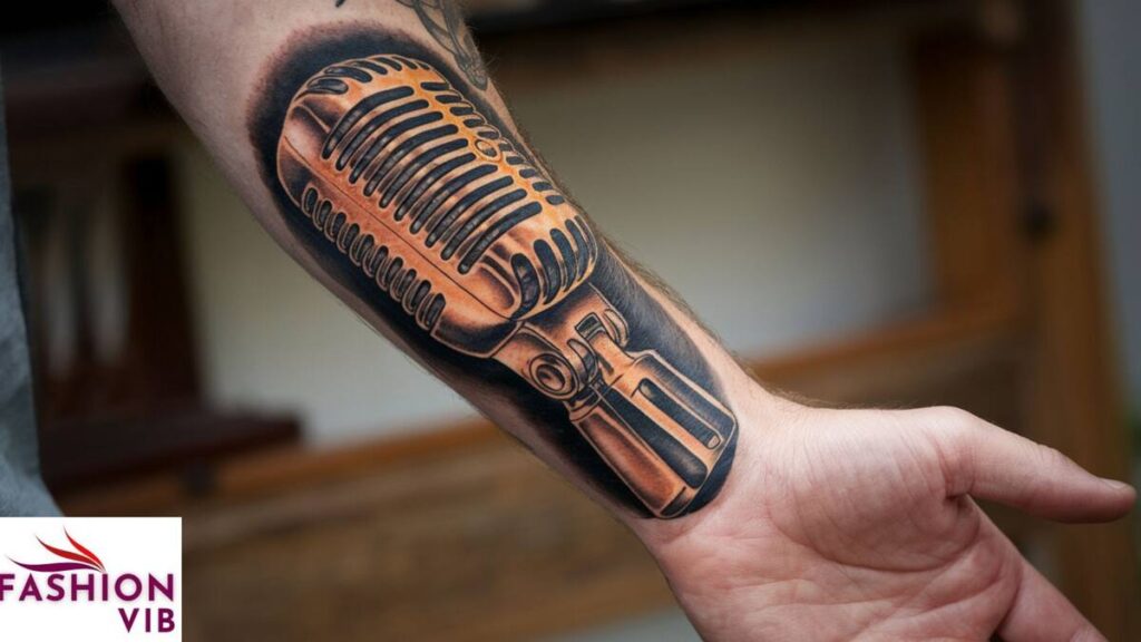 Vintage Microphone Tattoo