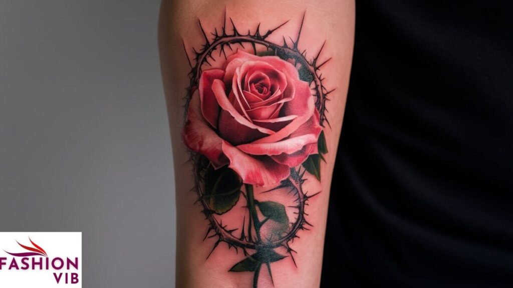 Single Line Rose on Forearm