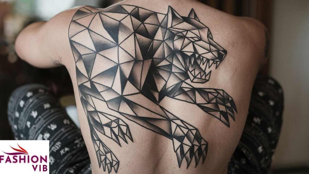 Geometric Wolf Tattoo