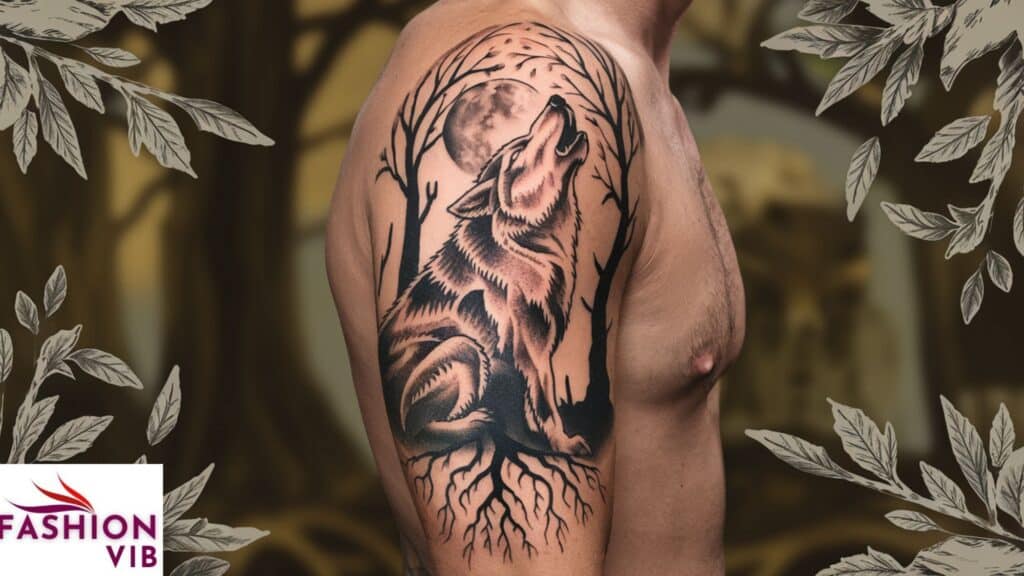 Wolf in the Woods Tattoo