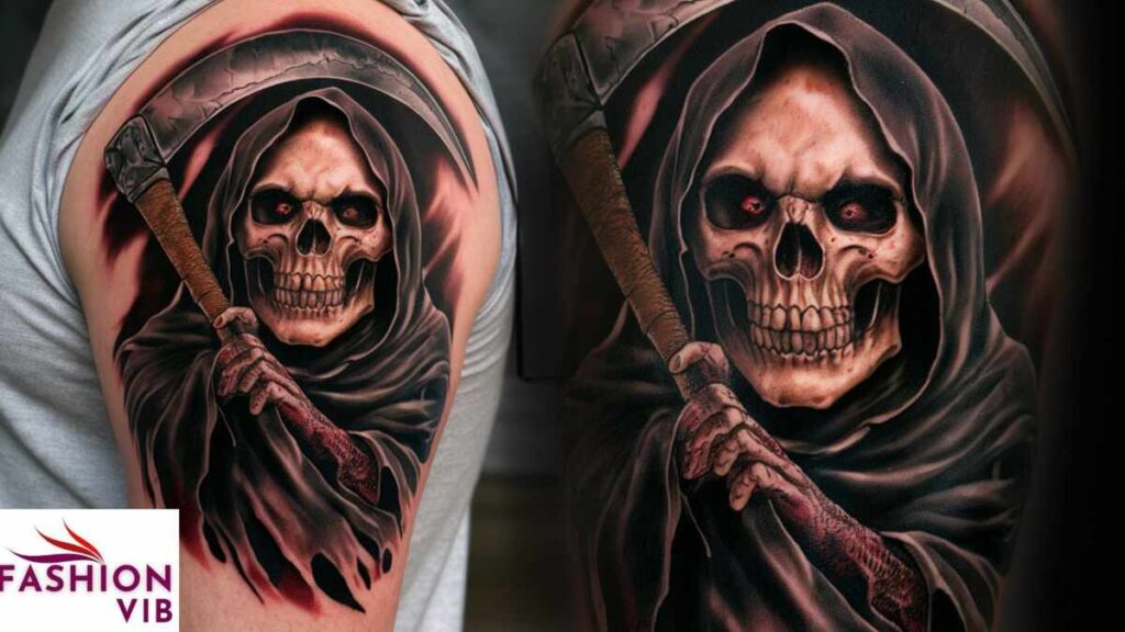 grim reaper tattoo Realistic Skull and Hood Grim Reaper