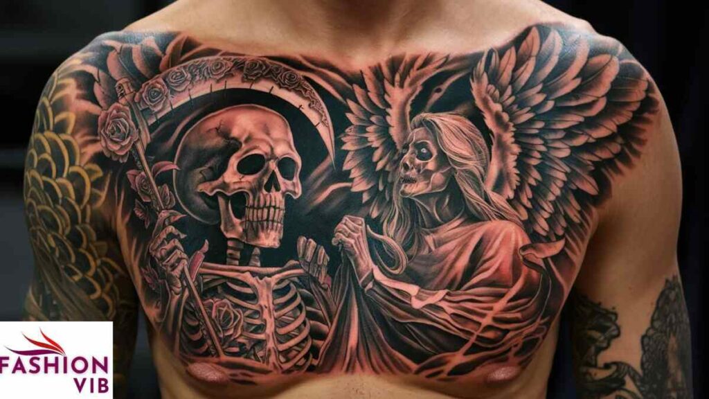 grim reaper tattoo Spirit of Death with Angel of Death Imagery