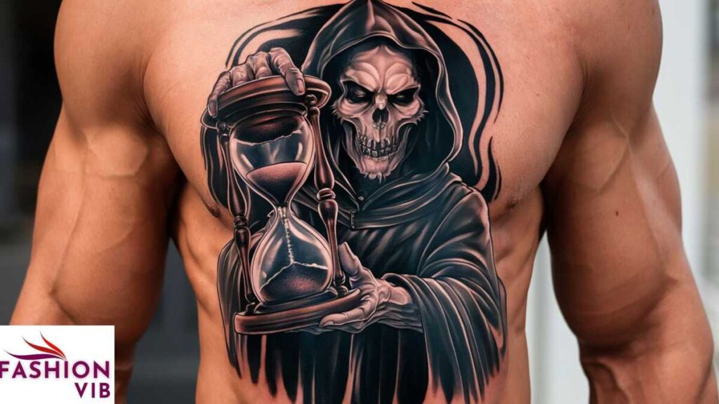 Grim Reaper tattoo with Hourglass