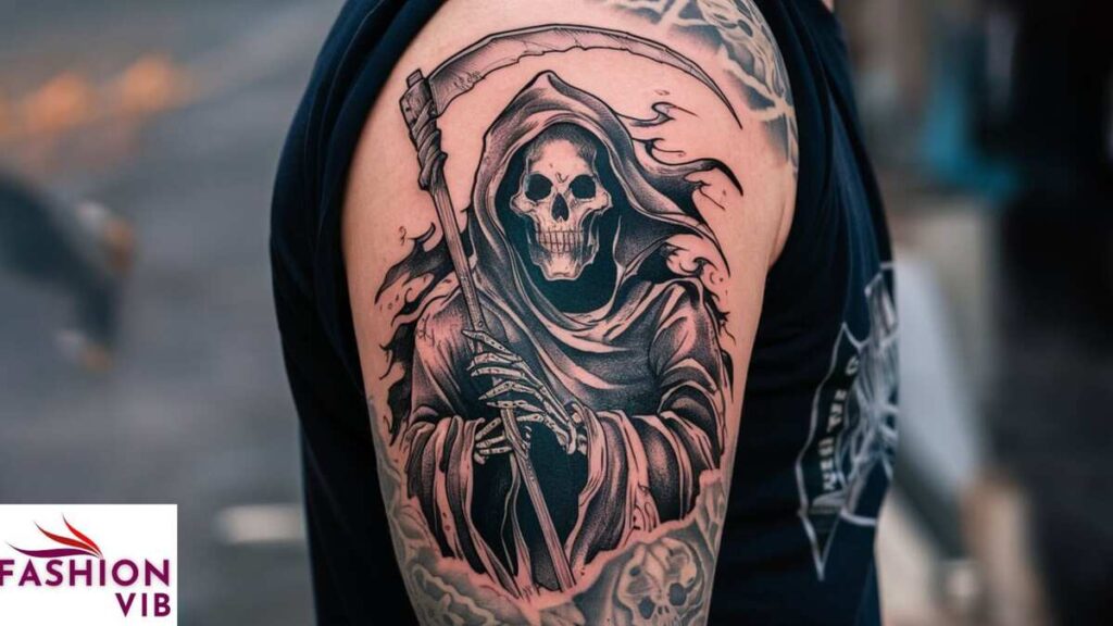 Grim Reaper tattoo in Sketch Style