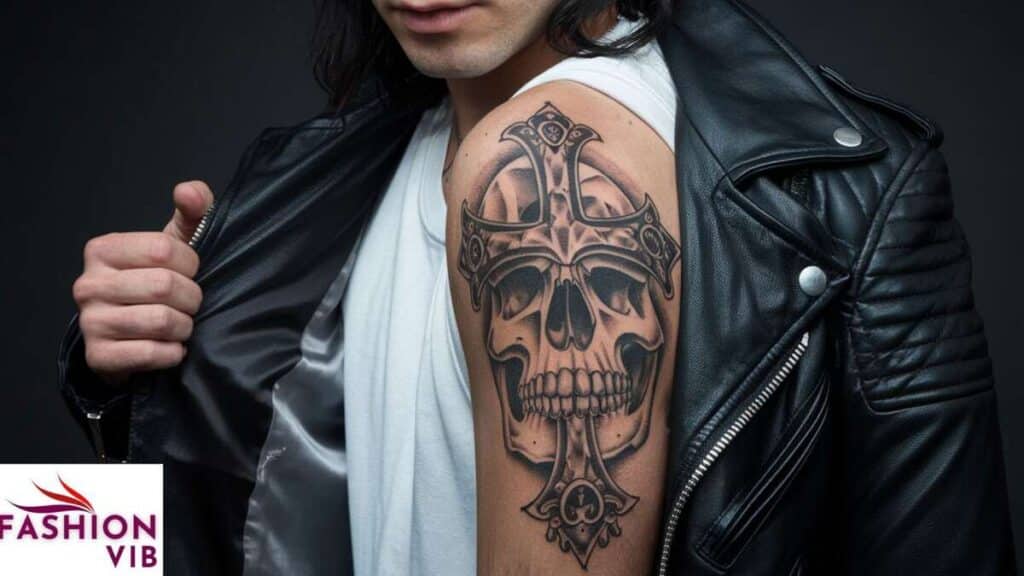 grim reaper tattoo Spirit of Death with Cross and Skull