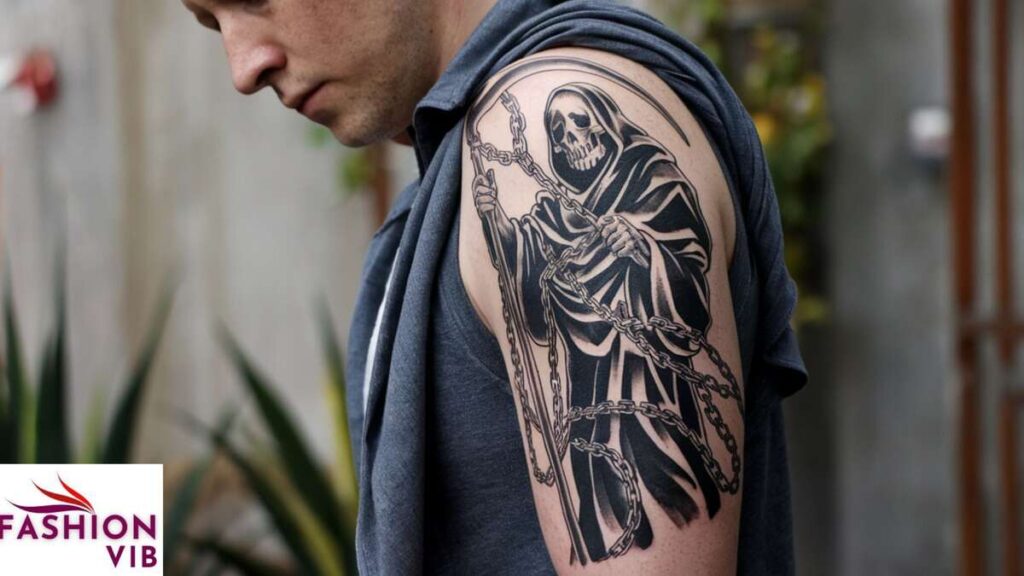 grim reaper tattoo Spirit of Death with Chains