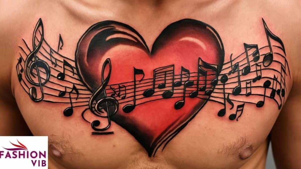 Heart Music Tattoo