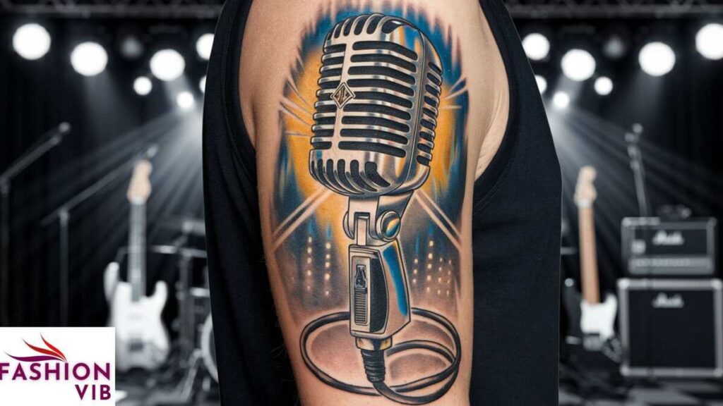 Vintage Microphone Tattoo