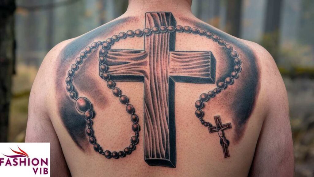 male religious tattoos Rosary Tattoos