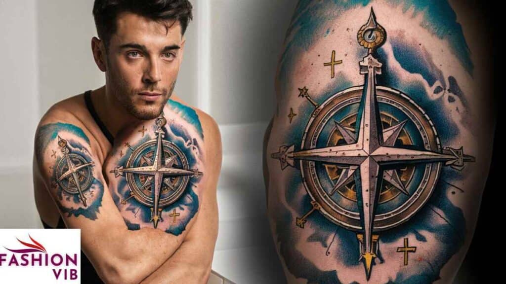 male religious tattoos Religious Compass Tattoos