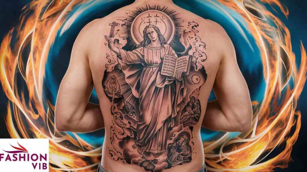 male religious tattoos Faith and Devotion