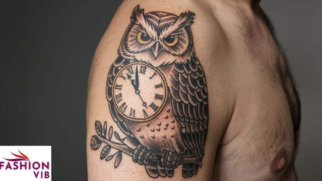 Owl and Clock Tattoo ideas