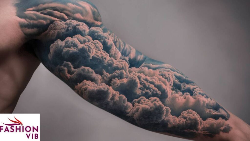 Realistic Cloud Sleeve Tattoos