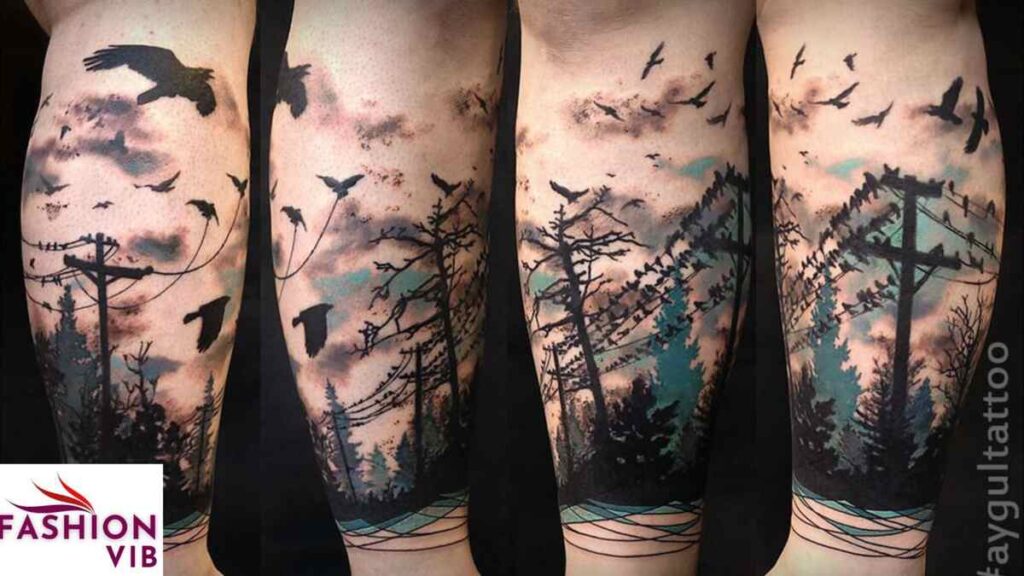 Clouds and Tree Tattoos