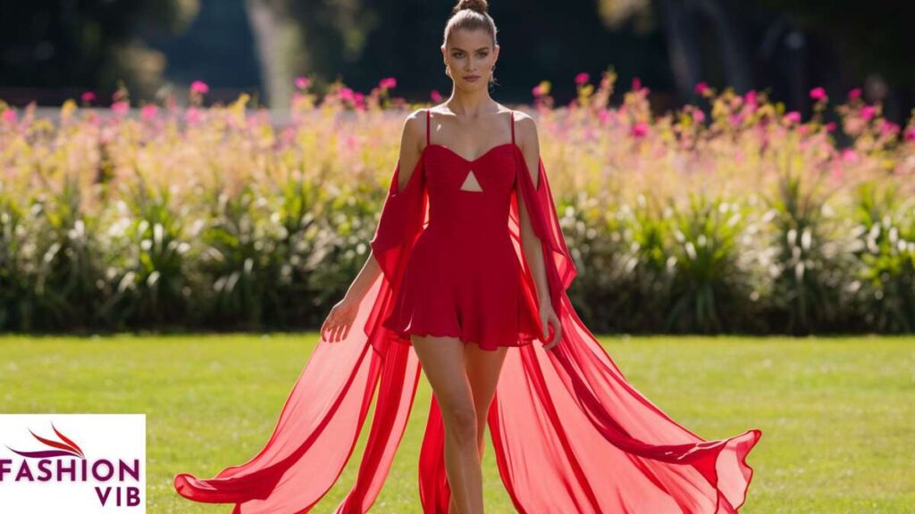 Summer Party Dresses Red Flowy Mini Dress