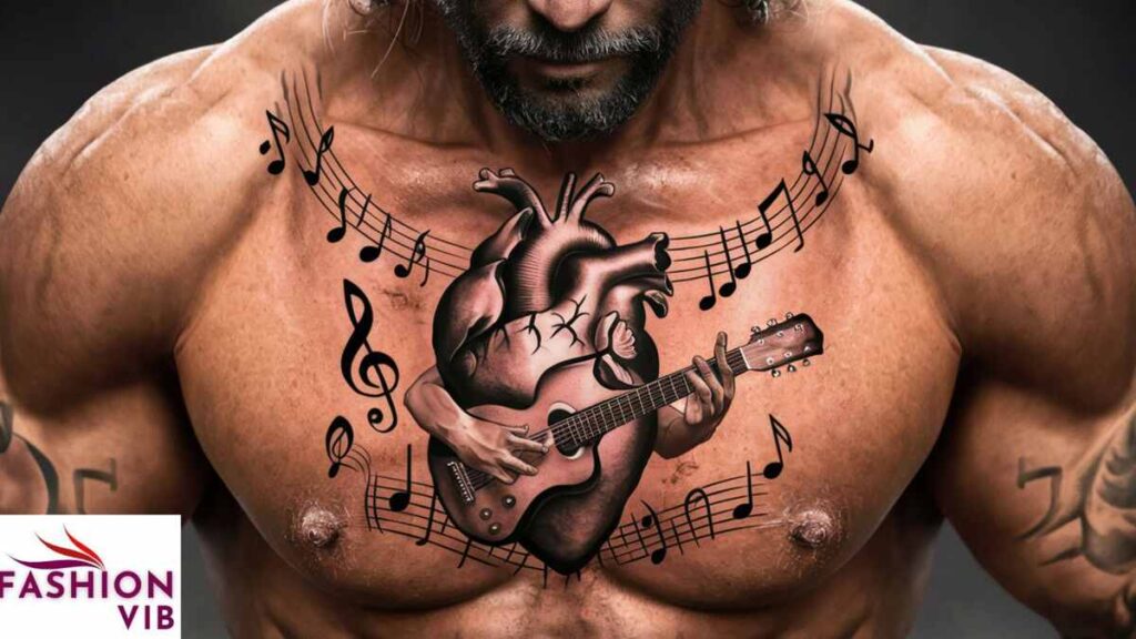 Heart Playing Music Tattoo