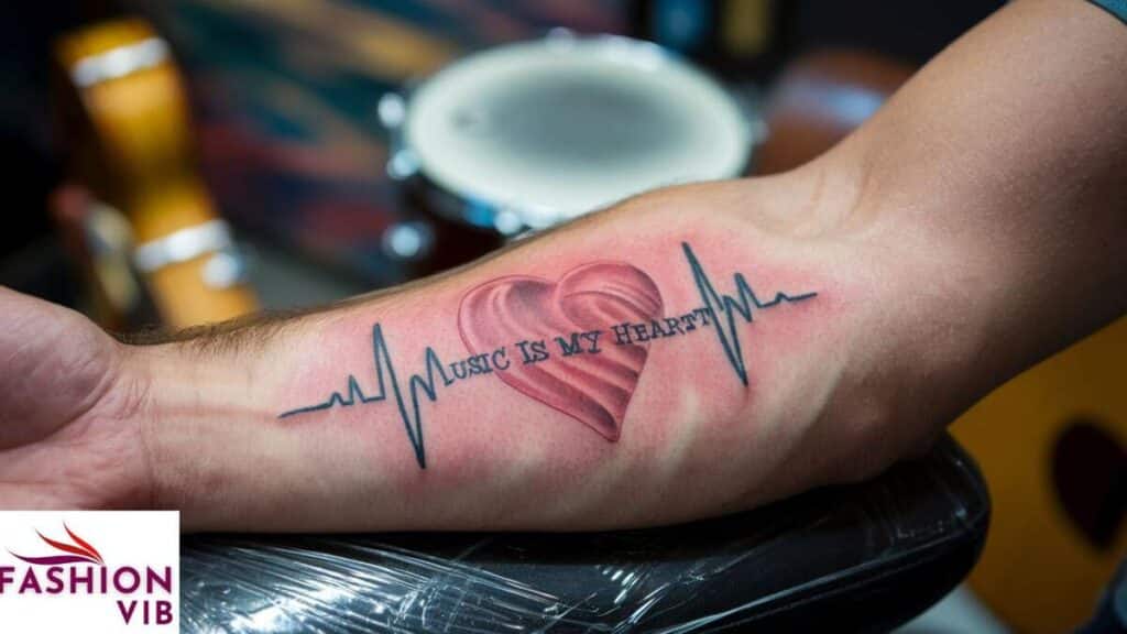 Music Heartbeat Tattoo