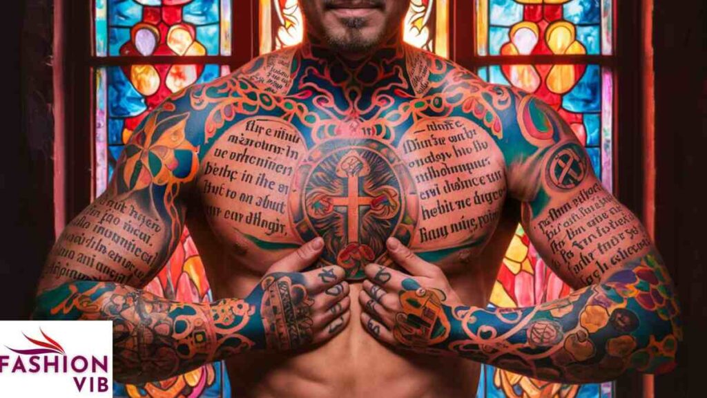 male religious tattoos Religious Tattoos Featuring Quotes