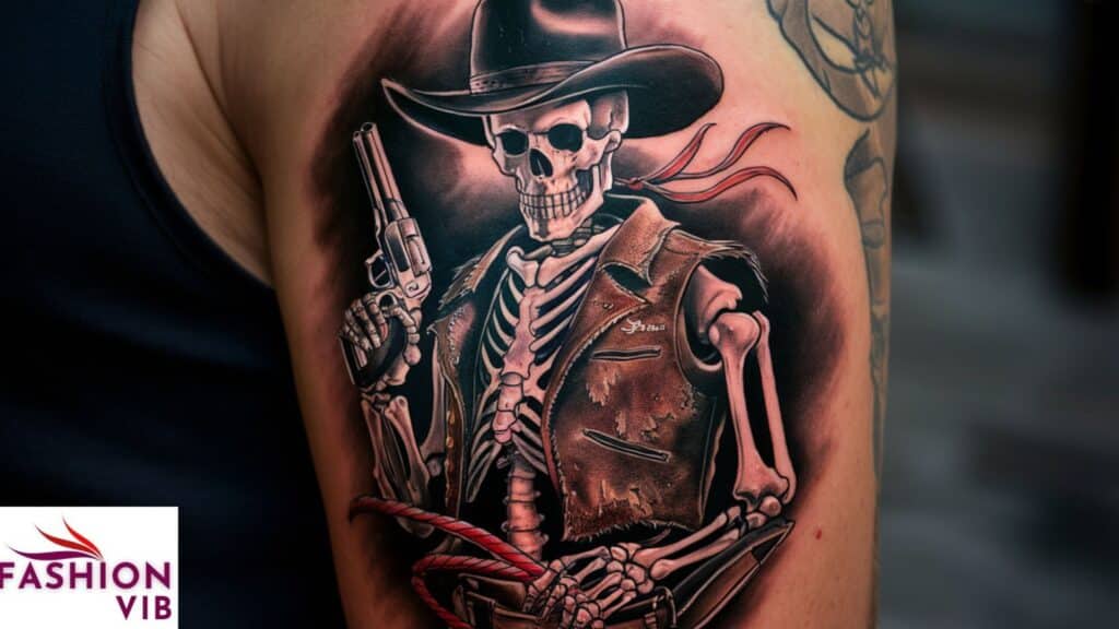 Skeleton Cowboy Tattoo