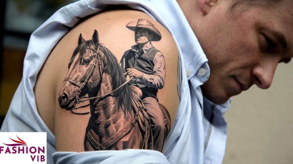 Cowboy on a Horse Tattoo