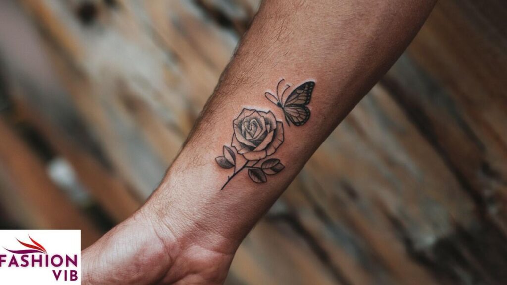 Rose and Butterfly Tattoo