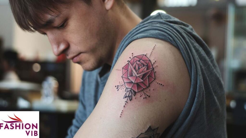 Geometric Rose Tattoo