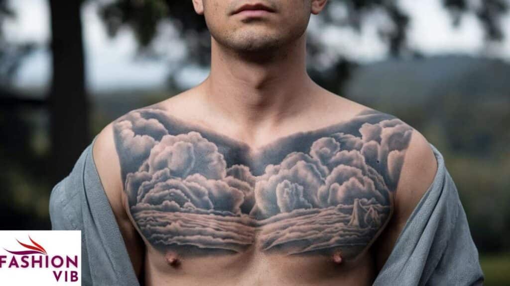 Chest clouding tattoo