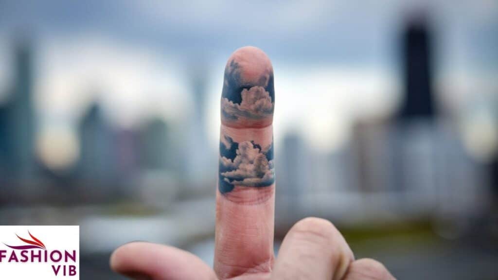 Finger clouding tattoo