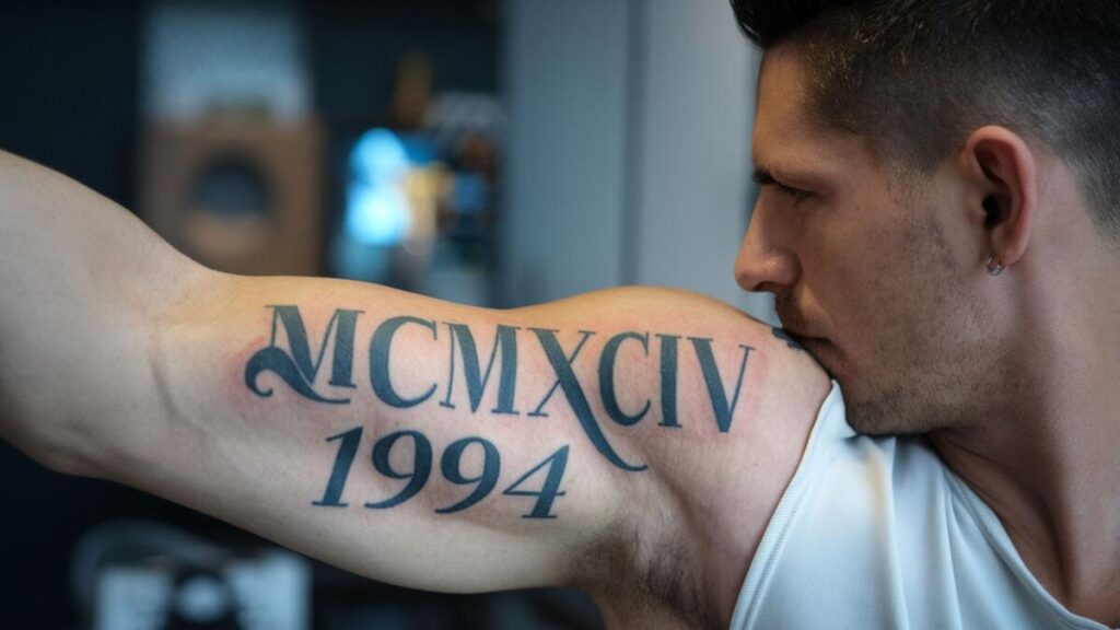 Roman Numeral Arm Tattoos