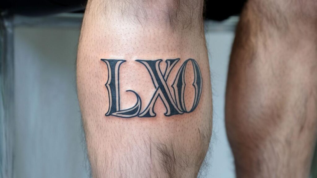 Roman Numeral Leg Tattoos