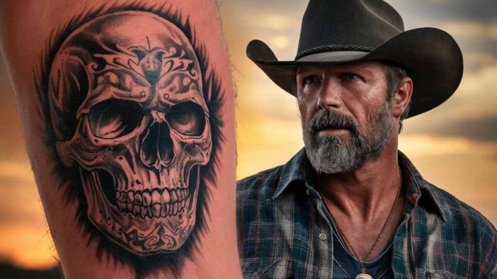 Cowboy Skull Tattoo